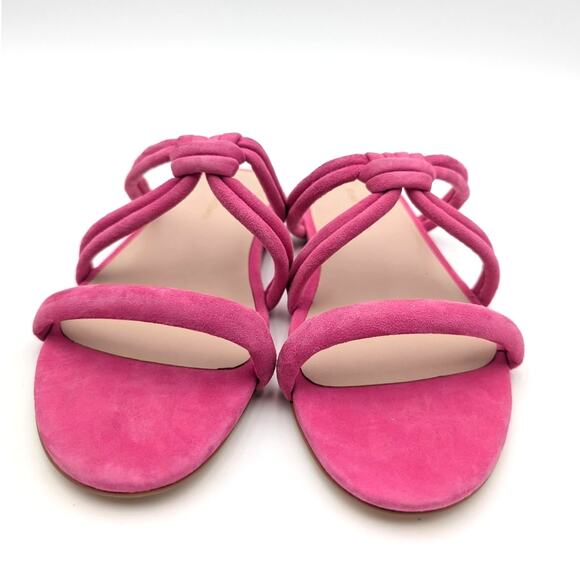Stuart Weitzman Twist Knot Slip-On Flat Sandal Women's Peonia Size US7 EU38 - Picture 2 of 11